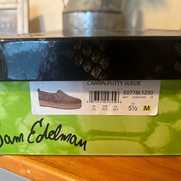 NIB Sam Edelman Carrin Espadrille Suede Sneaker in Putty - Size 5.5 - Picture 6 of 8